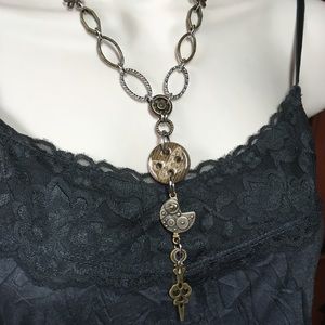 Steampunk Butterfly Clock Necklace